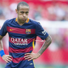Neymar, en un momento del partido contra el Sevilla, el pasado 3 de octubre.
