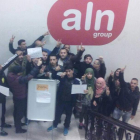 Los empleados de ALN en la sede de Tánger donde están. DL