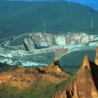 La cantera de Las Médulas, vista desde el mirador de Orellán.