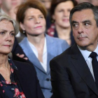 Penelope y François Fillon, el pasado 29 de enero, en un mitin en París.