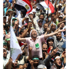 Imagen de una de las manifestaciones, ayer, en El Cairo.