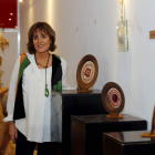García Morán, en la apertura de esta singular muestra. M. PÉREZ
