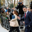 El exconsejero de Empresa de la Generalitat de Cataluña Santi Vila, a su llegada a la Audiencia Nacional.