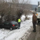 Incidente de circulación a causa de la nieve en la N-630