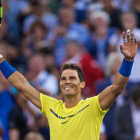 Rafael Nadal celebra la victoria en Montreal.