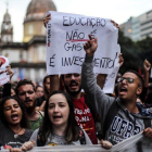 Protestas en Rio de Janeiro, Brasil,  por los recortes en la educación pública.