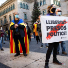 Imagen de una concentración pro políticos presos en Barcelona. ENRIC FONTCUBERTA