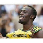 Bolt, tras recuperar su cetro mundial en Moscú.