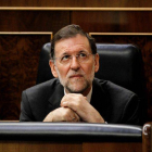 Mariano Rajoy, durante la sesión de control al Gobierno, el pasado día 12 en el Congreso.