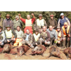 El grupo de Riomonte, tras la cacería del pasado fin de semana en la comarca de Sahagún de Campos.