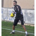 Juanma, en un partido con el conjunto cartagenero durante la presente temporada.