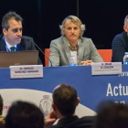 Sergio Sánchez, Jesús Calleja y Kike Calleja. Los dos primeros moderarán el último acto de las Jornadas. DL