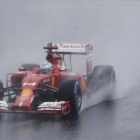 Fernando Alonso durante el Gran Premio de Japón.