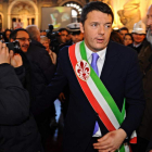 Renzi asiste a una ceremonia celebrada en el Palacio Vecchio de Florencia.