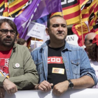 Camil Ros y Javier Pacheco, en la manifestación del Primero de Mayo.