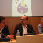 Morala junto con Miguel Ángel Varela y Javier García en la presentación del programa. L. DE LA MATA