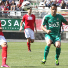 Acorán fue uno de los mejores ayer en la Nueva Condomina y redondeó su actuación dando la asistencia del primer gol a Yuri y marcando el segundo para sentenciar la victoria de la Deportiva.
