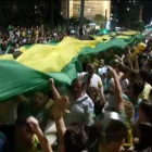 Manifestación multitudinaria en Brasil en contra del nombramiento de Lula da Silva como jefe de Ministros.
