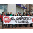 Una de las últimas concentraciones en Ponferrada contra la ejecución de desahucios.