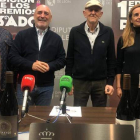 Marcos Vidal, Rafael Blanco, Matías Llorente y Mar Peique, ayer en la presentación de los premios. DL