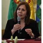 La canciller interina boliviana, Karen Longaric.