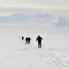 Exploradores en la Antártida.