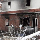 Estado en el que quedó la vivienda en la que se produjo el trágico incendio.