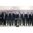 Florentino Pérez, durante la presentación de su junta directiva