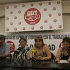 Pilar Navarro, Concha Hernández, Antonio Domínguez y Carmen Ámez en la rueda de prensa de ayer