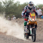 Marc Coma se adaptó mejor que ningún rival a las exigencias de la cuarta etapa del Dakar.