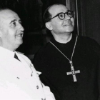 El general Francisco Franco y Aureli Maria Escarré, abad de Montserrat, en una imagen de archivo.