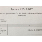 Factura de Agora Voting a Podemos por la formación de autoridad en sistemas de votación.