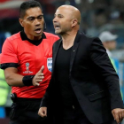 Jorge Sampaoli durante el encuentro ante Croacia