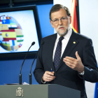 El presidente Mariano Rajoy habló ayer en Bruselas sobre los contactos con la oposición. HORST WAGNER