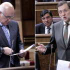 Antoni Durán i Lleida y Mariano Rajoy, ayer en el Congreso.