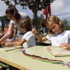 Los talleres infantiles de ocio y artesanía fueron el revulsivo de la Feria de Lorenzana.