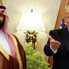 El príncipe saudí Mohamed bin Salmán y el presidente Donald Trump, en el Ritz Carlton de Riad, el 20 de mayo del 2017.