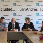 Chamorro y Aurora Baza recibieron a los participantes en el proyecto San Andrés Emprende.