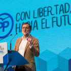 Mariano Rajoy durante su intervencion en el XVII Congreso extraordinario del PP en Murcia.