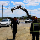 El coche siniestrado tras ser rescatado