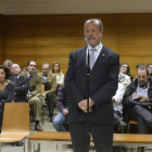 El alcalde en funciones de Valladolid, Javier León de la Riva, durante la celebración del juicio por un delito de desobediencia.