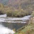 Aspecto que presenta el río Esla en una de las zonas cercanas a la localidad de Sabero
