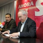 Ignacio Fernández y Mariano Sanz, durante su comparecencia pública