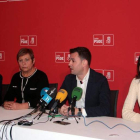 Vidal, Morán, Cendón y Fernández, ayer. DL