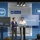 Pablo Casado y Fernando Martínez Maillo presentan la Conferencia Política del PP.