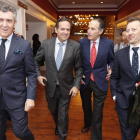 Cepedano, Juan Pablo Lázaro, Álvaro Díez y Suárez, ayer . CAMPILLO