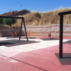 Obras en el parque de Montejos del Camino.