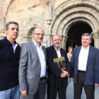 Miguel J. González, Vicente Fernández, José Antonio Balboa y el alcalde, Raúl Valcarce.