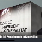 Careta de presentación previa al mensaje de Carles Puigdemont en TV-3.