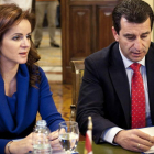 Silvia Clemente, junto a su homólogo en Baleares, Gabriel Bauzá, ayer en Madrid.